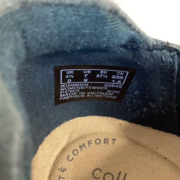 Clarks Navy Leather Women's Loafers Size 7 - Picture 11 of 12